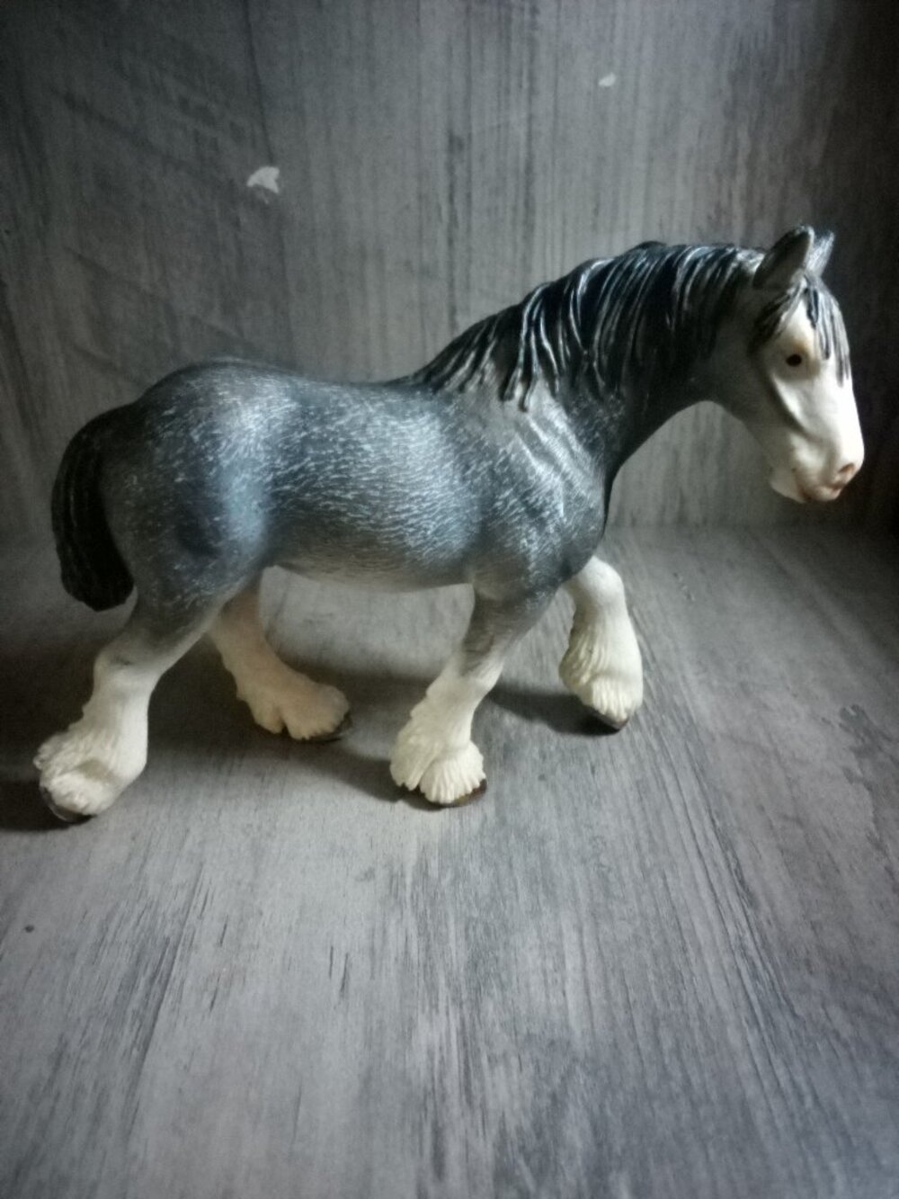 Retired grey schleich draft mare